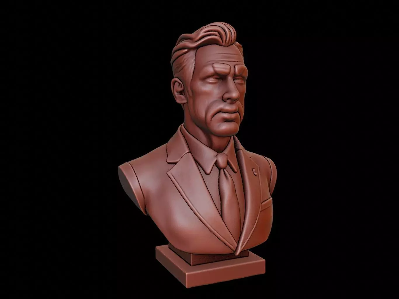 Entrepreneur Bust 3D print model_0