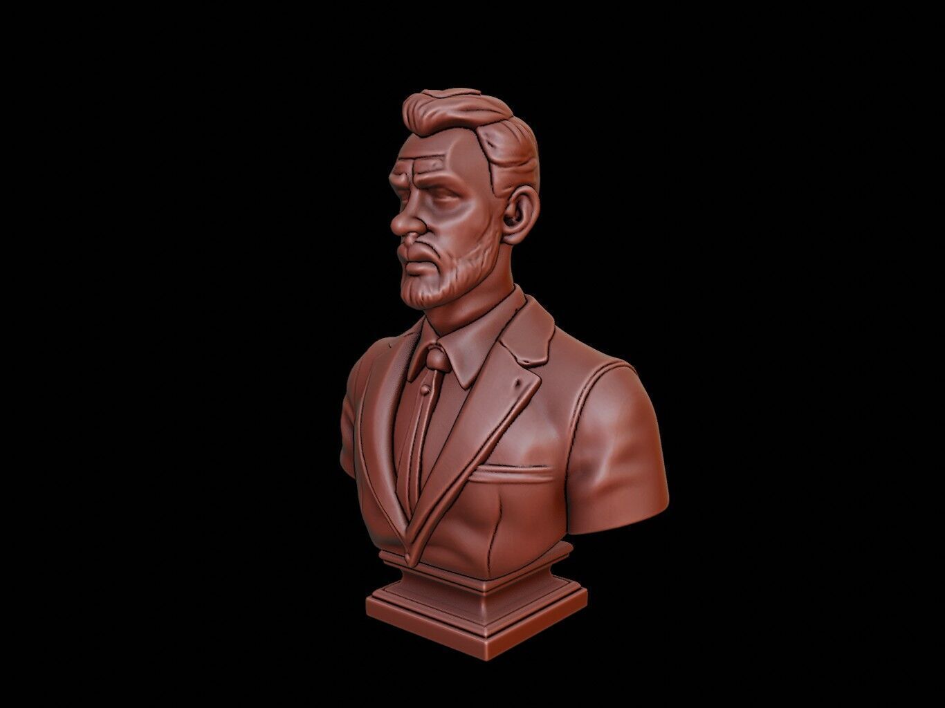 Entrepreneur Bust 3D print model_2