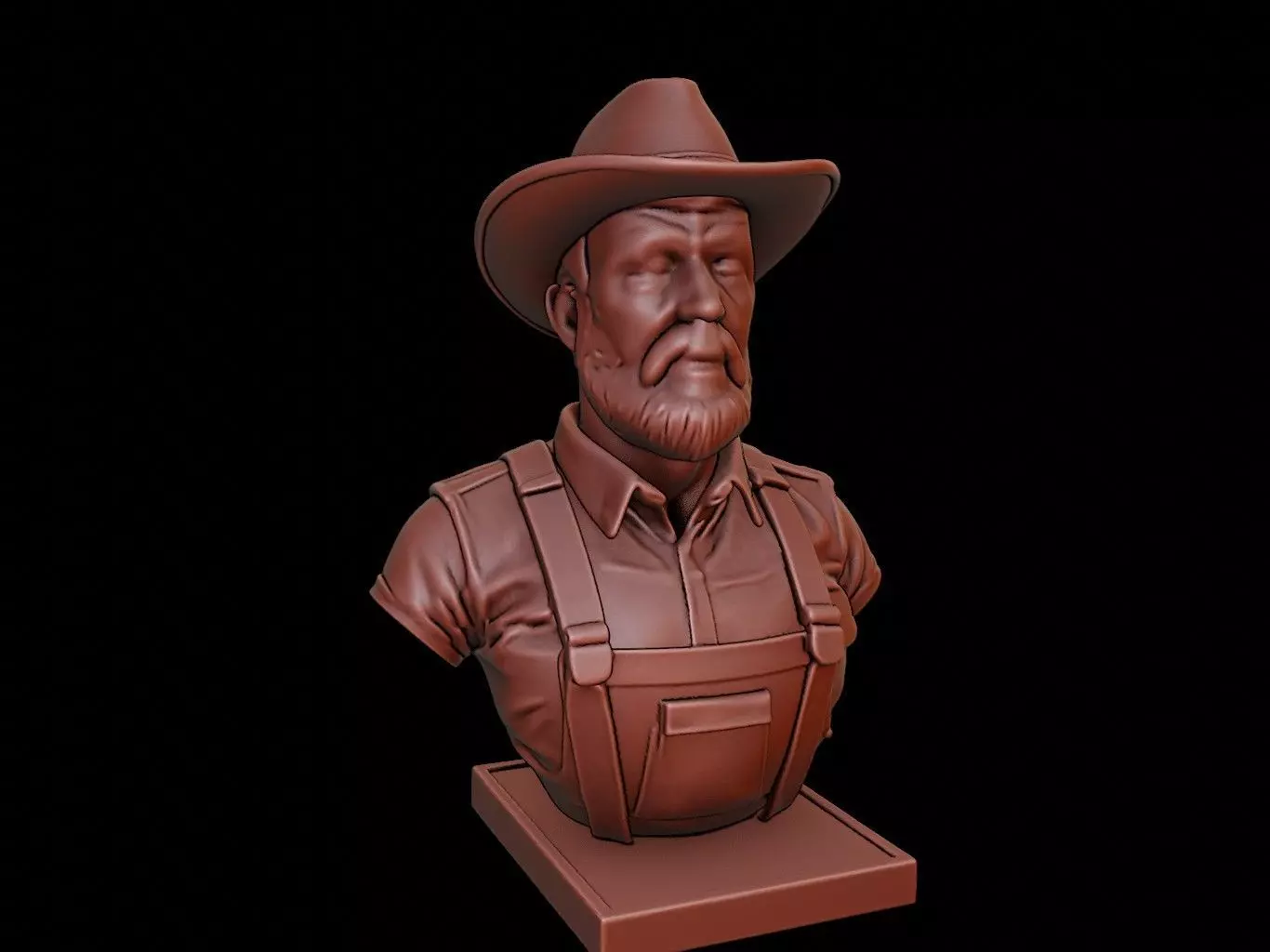 Farmer Bust 3D print model