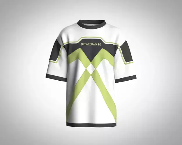 Mens t-shirt with color blocking and breakdown graphic