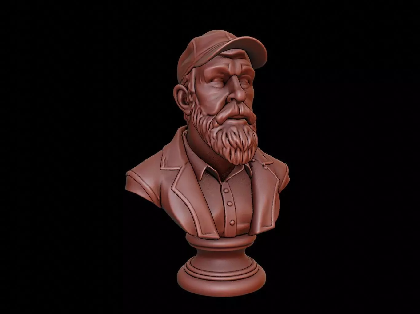 Fisherman Bust 3D print model