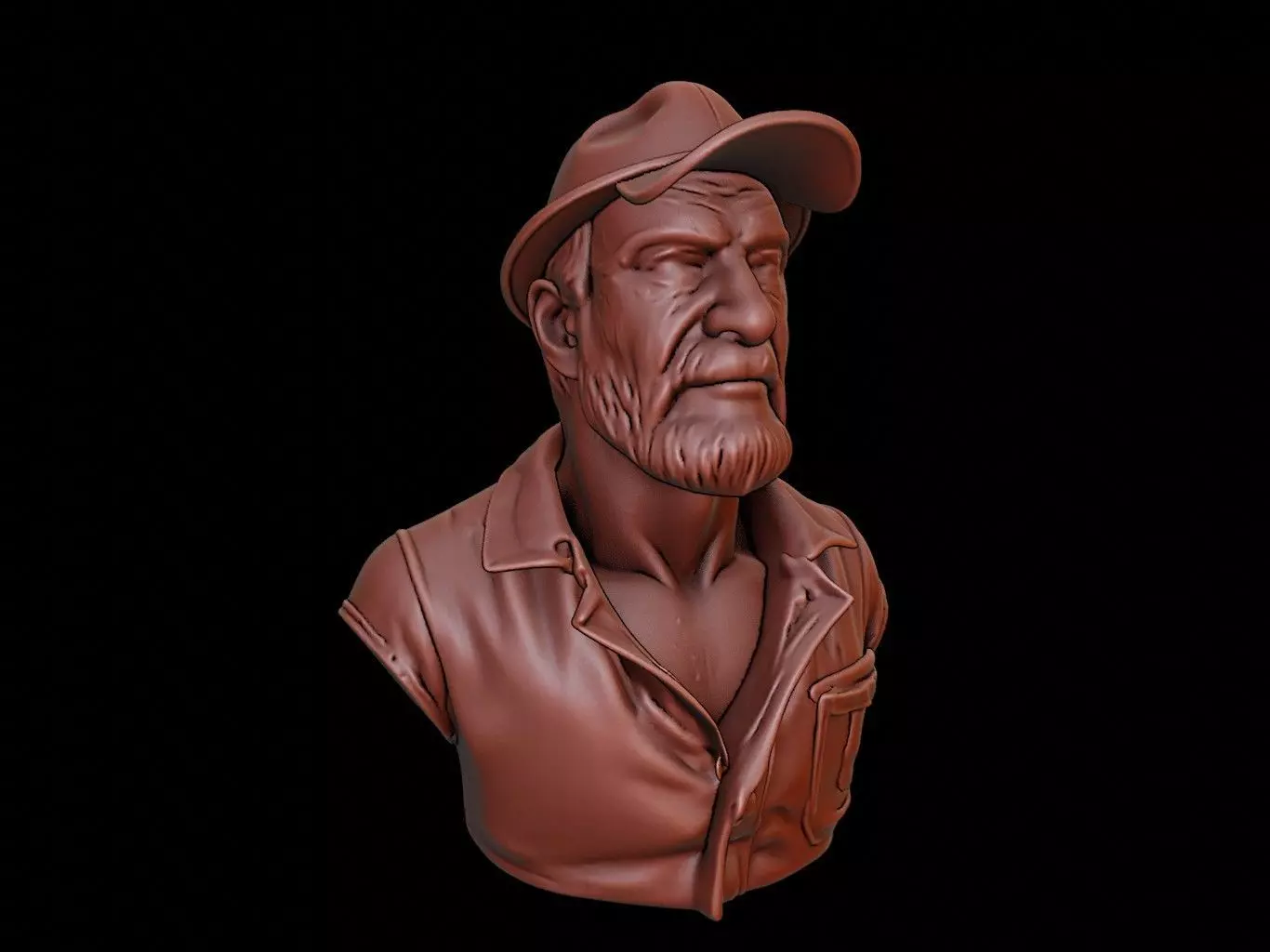 Fisherman Bust 3D print model