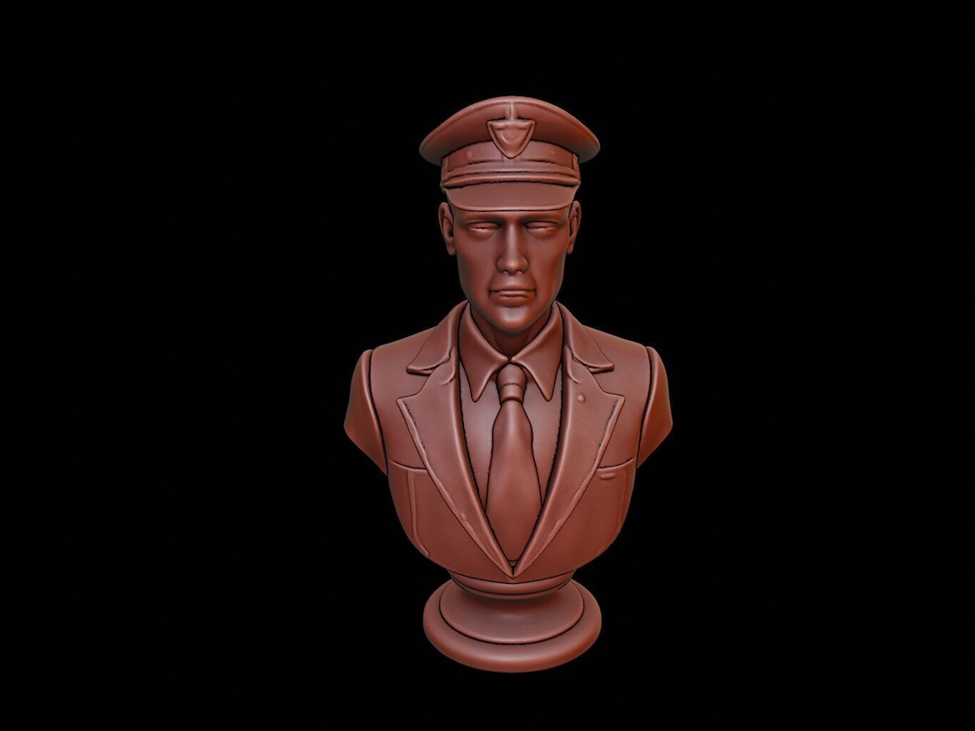 Flight Attendant Bust 3D print model_1