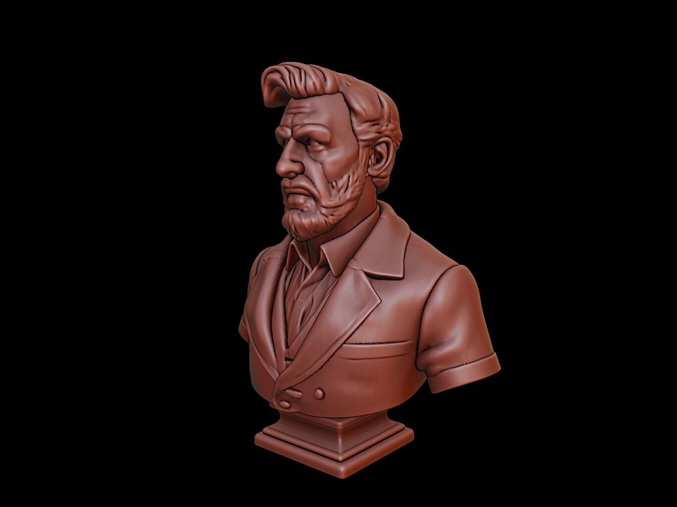 Historian Bust 3D print model_2