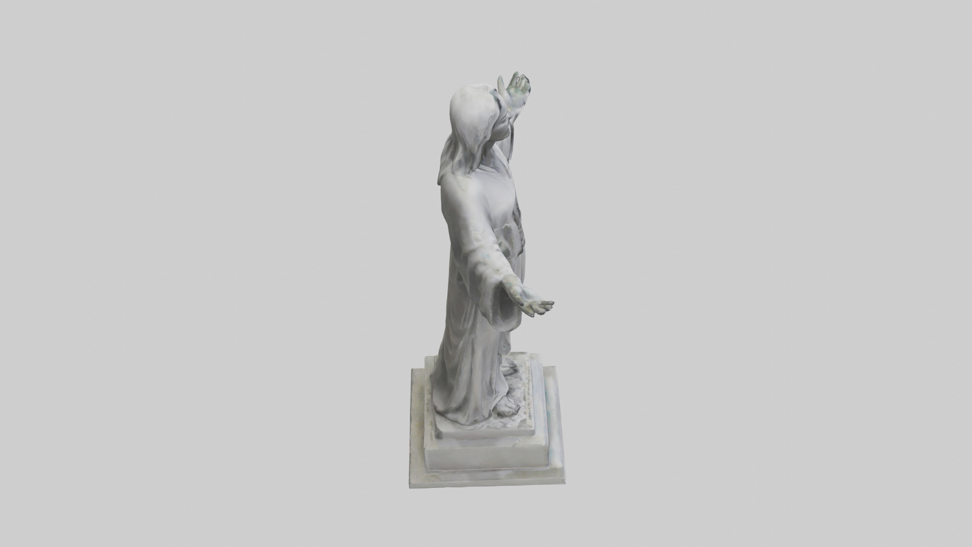 Call for Peace statue model Low-poly 3D model_28