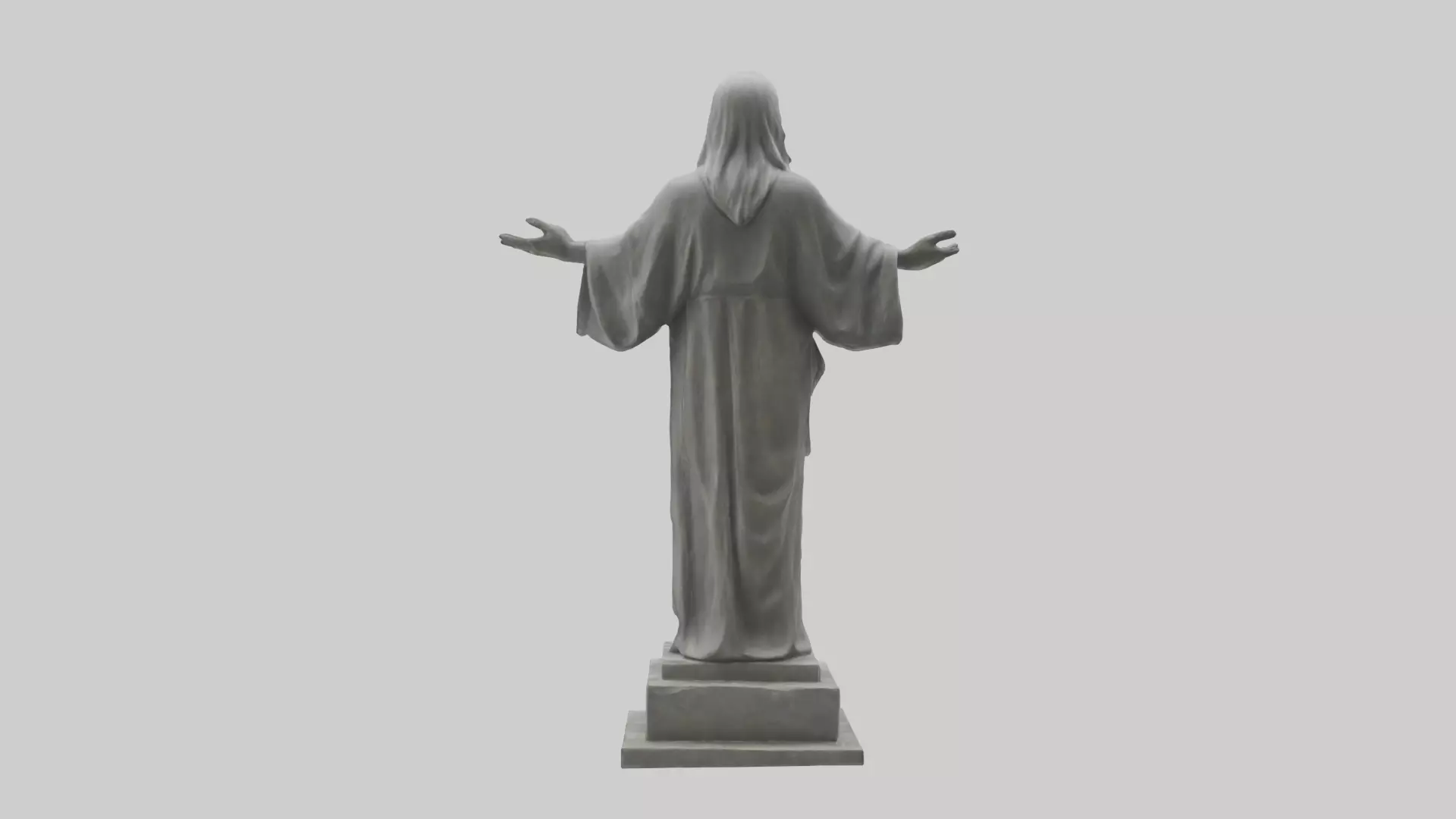 Call for Peace statue model Low-poly 3D model_0