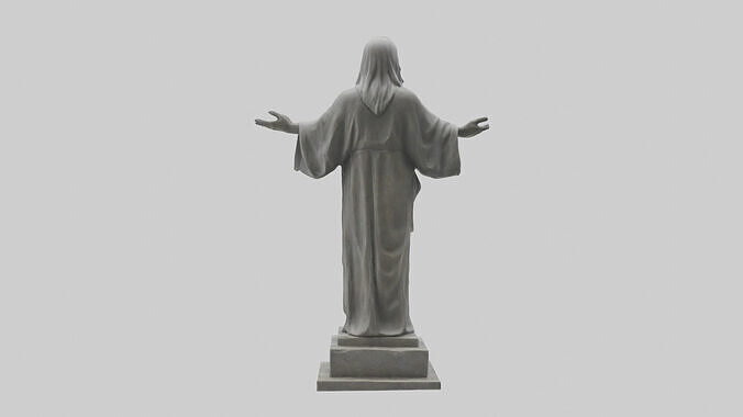 Call for Peace statue model Low-poly 3D model