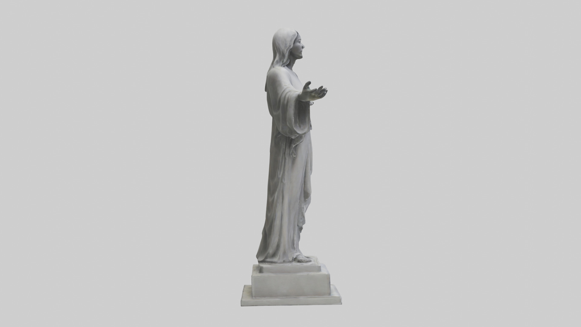 Call for Peace statue model Low-poly 3D model_23