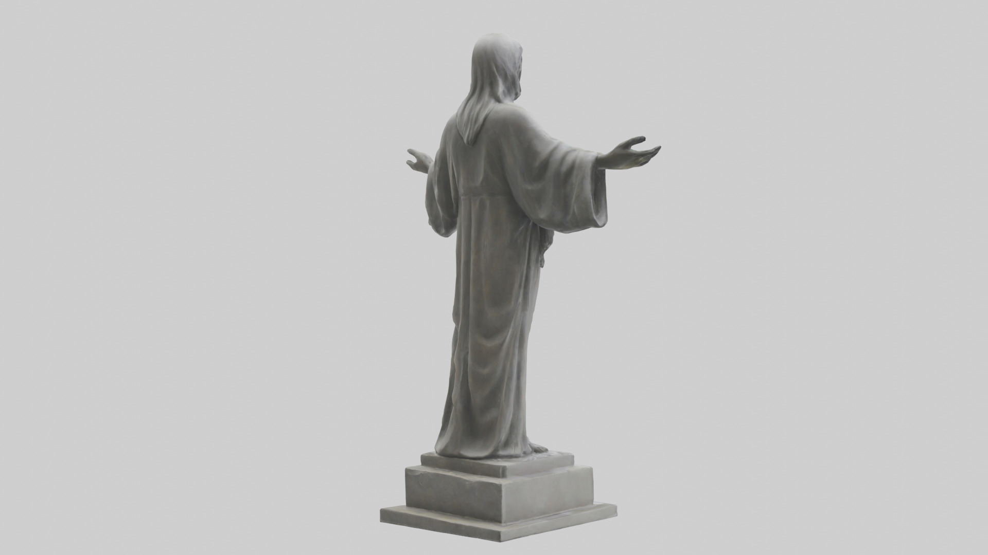 Call for Peace statue model Low-poly 3D model_2
