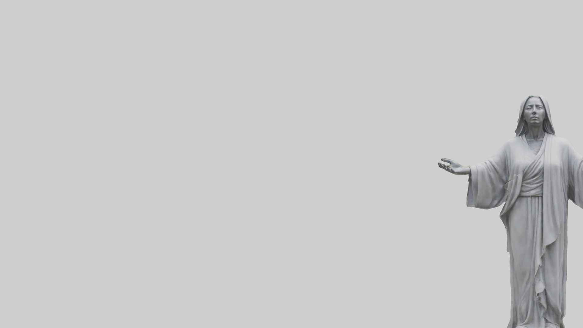 Call for Peace statue model Low-poly 3D model_21