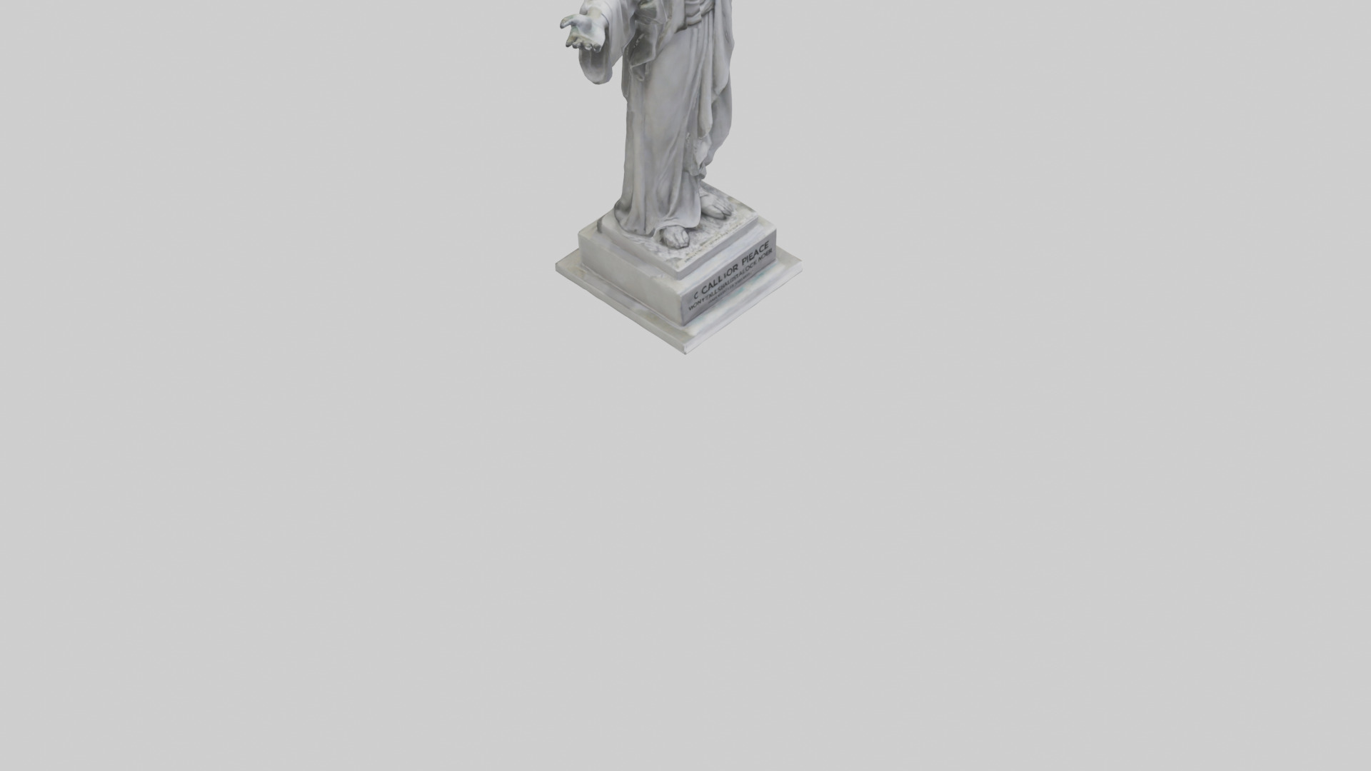 Call for Peace statue model Low-poly 3D model_6