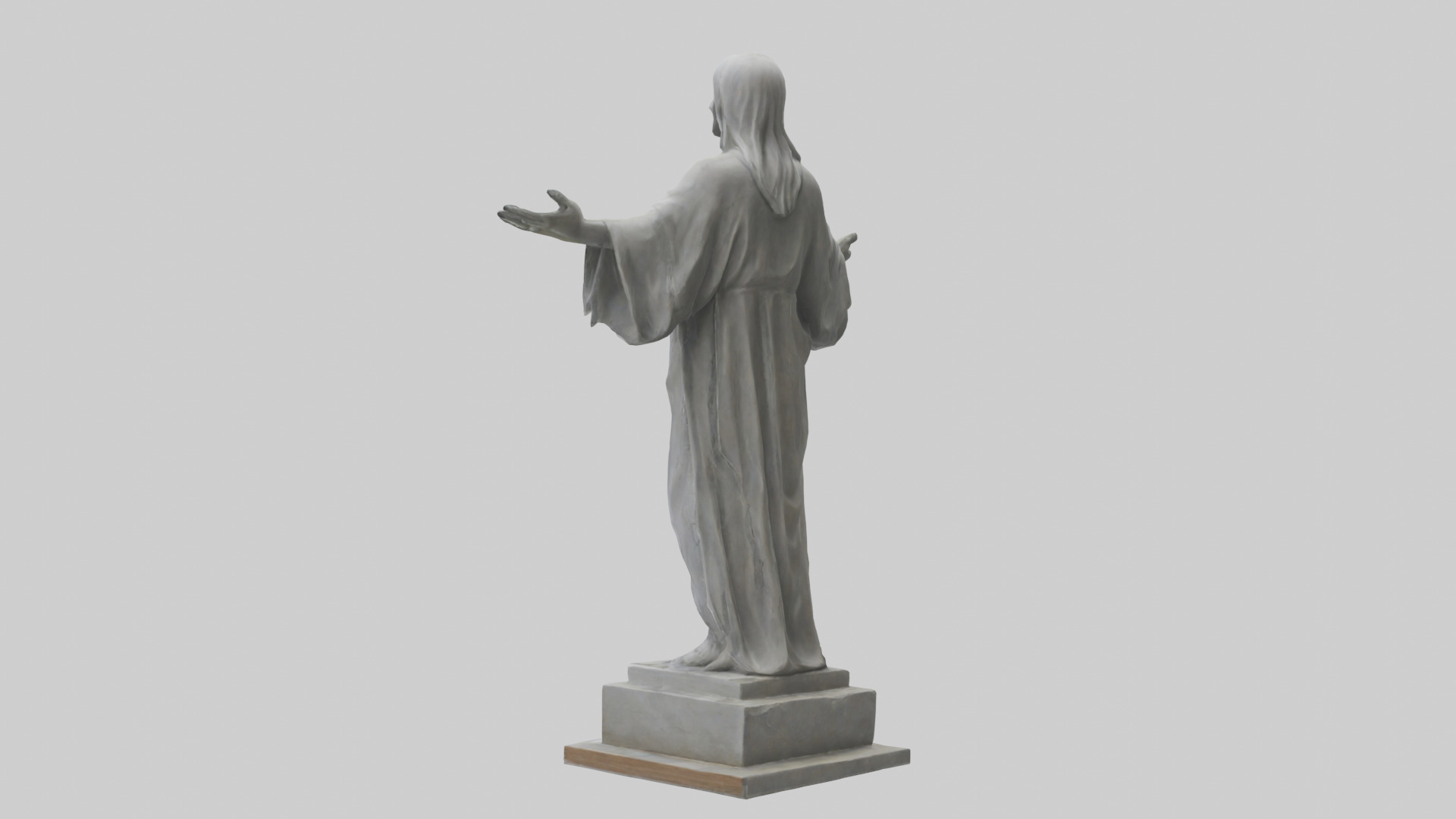 Call for Peace statue model Low-poly 3D model_1