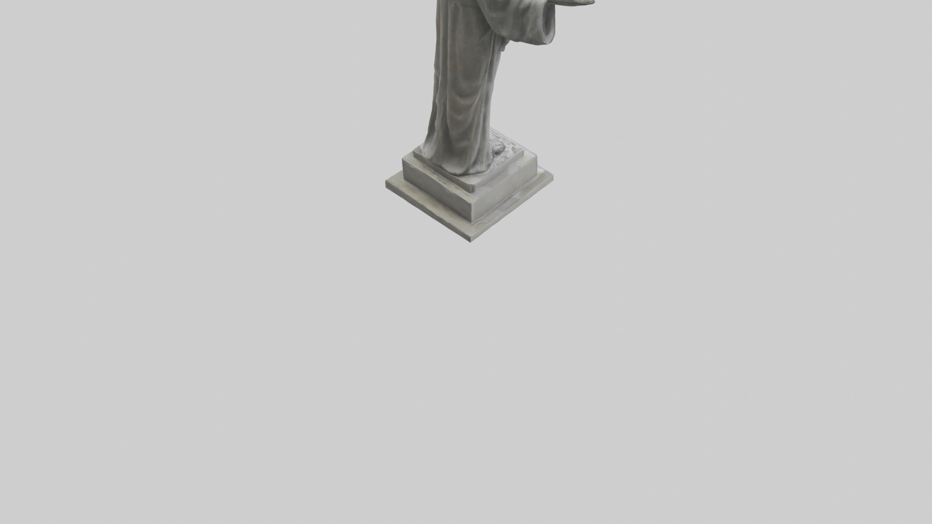 Call for Peace statue model Low-poly 3D model_4