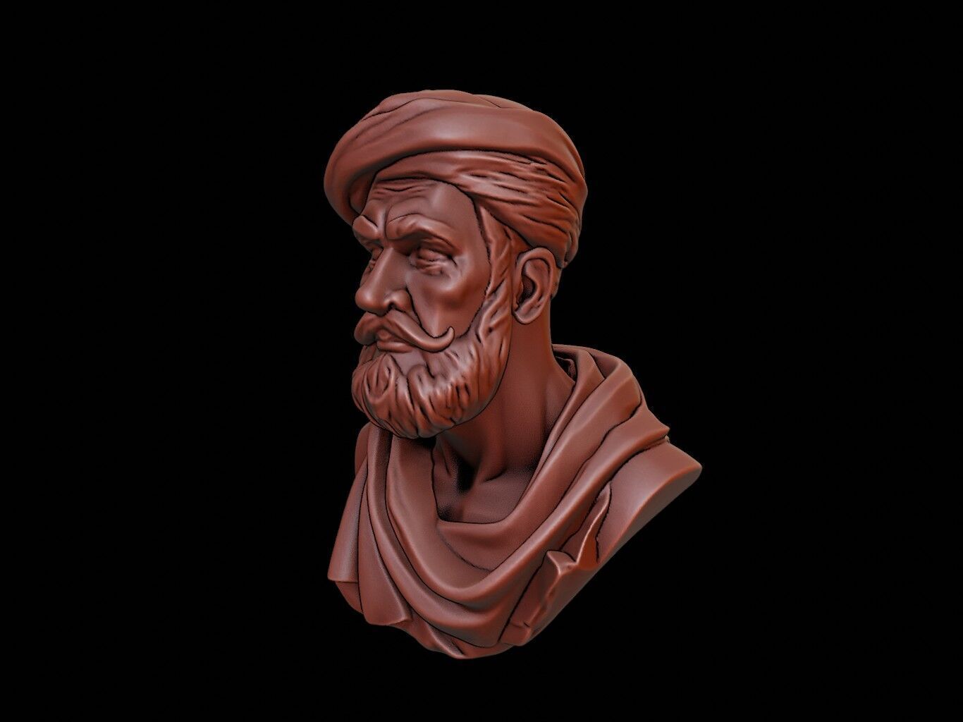 Imam Bust 3D print model_2