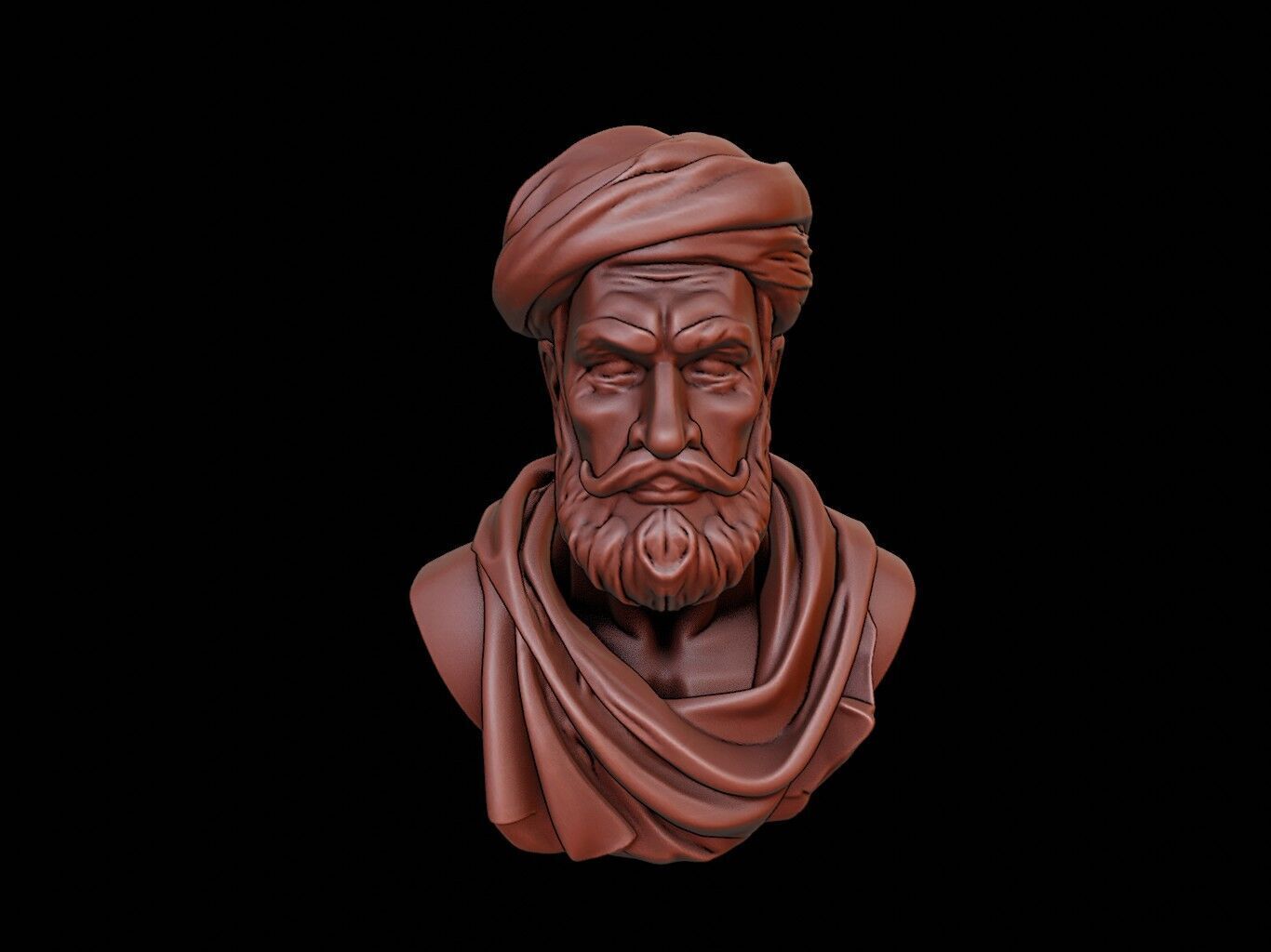 Imam Bust 3D print model_1