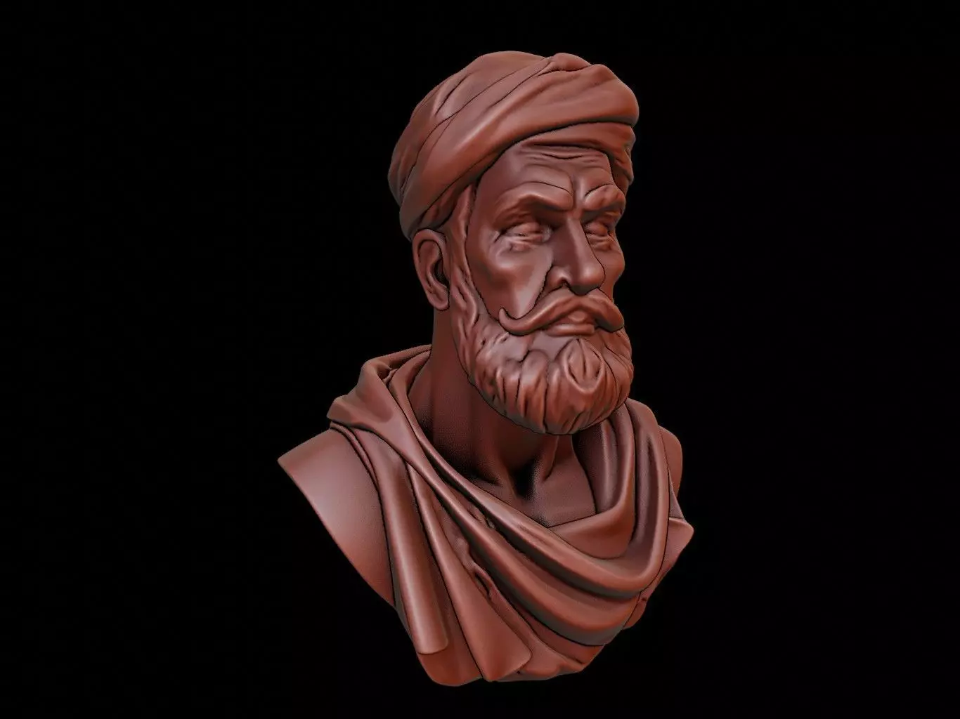 Imam Bust 3D print model_0