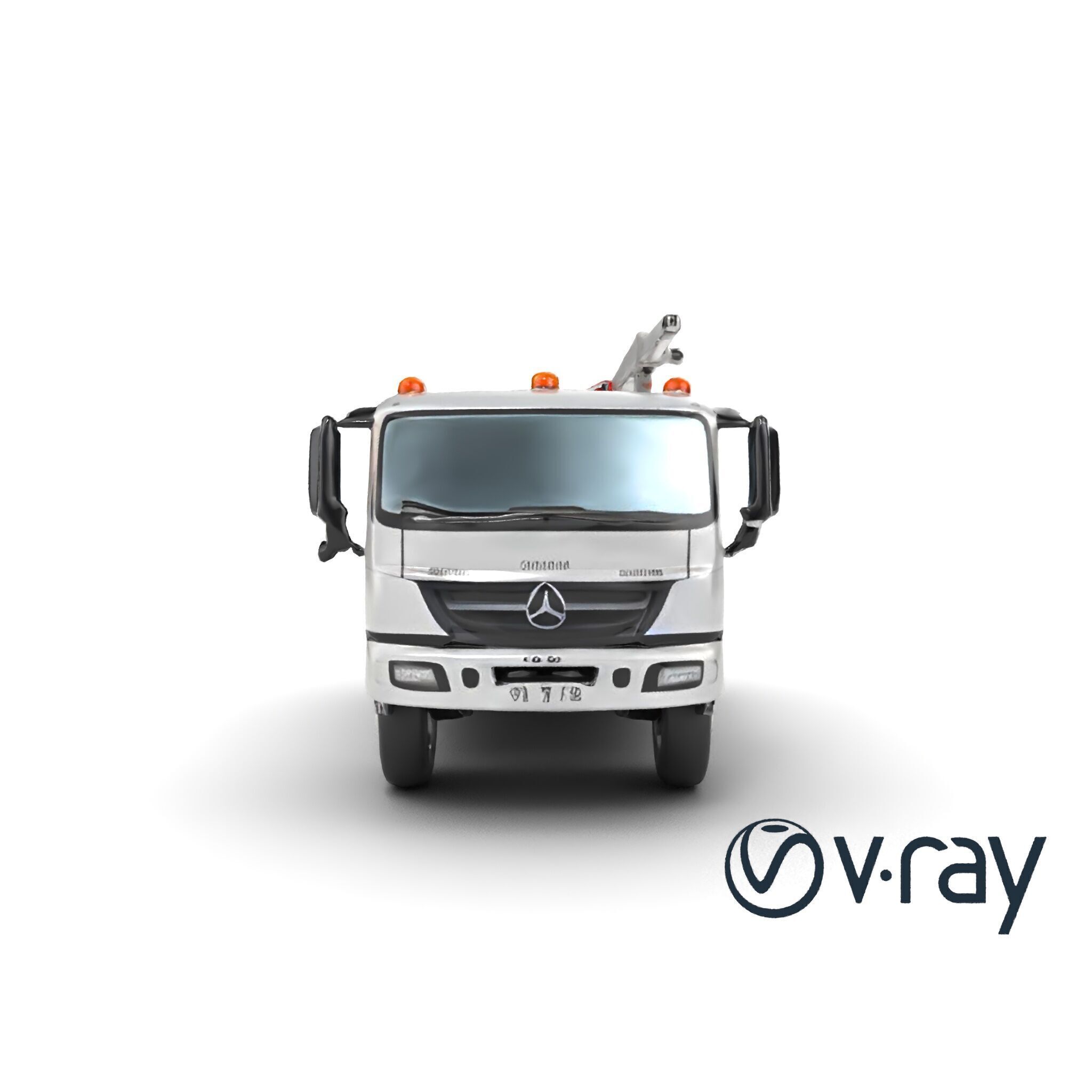 Advanced De-Icing Truck with Elevated Boom model pack Low-poly 3D model_16