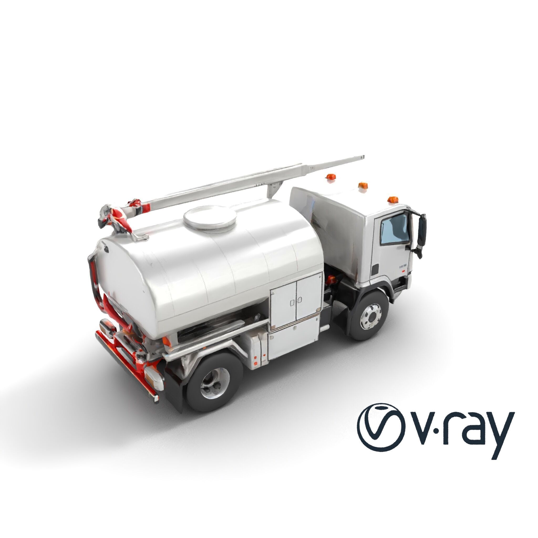 Advanced De-Icing Truck with Elevated Boom model pack Low-poly 3D model_9