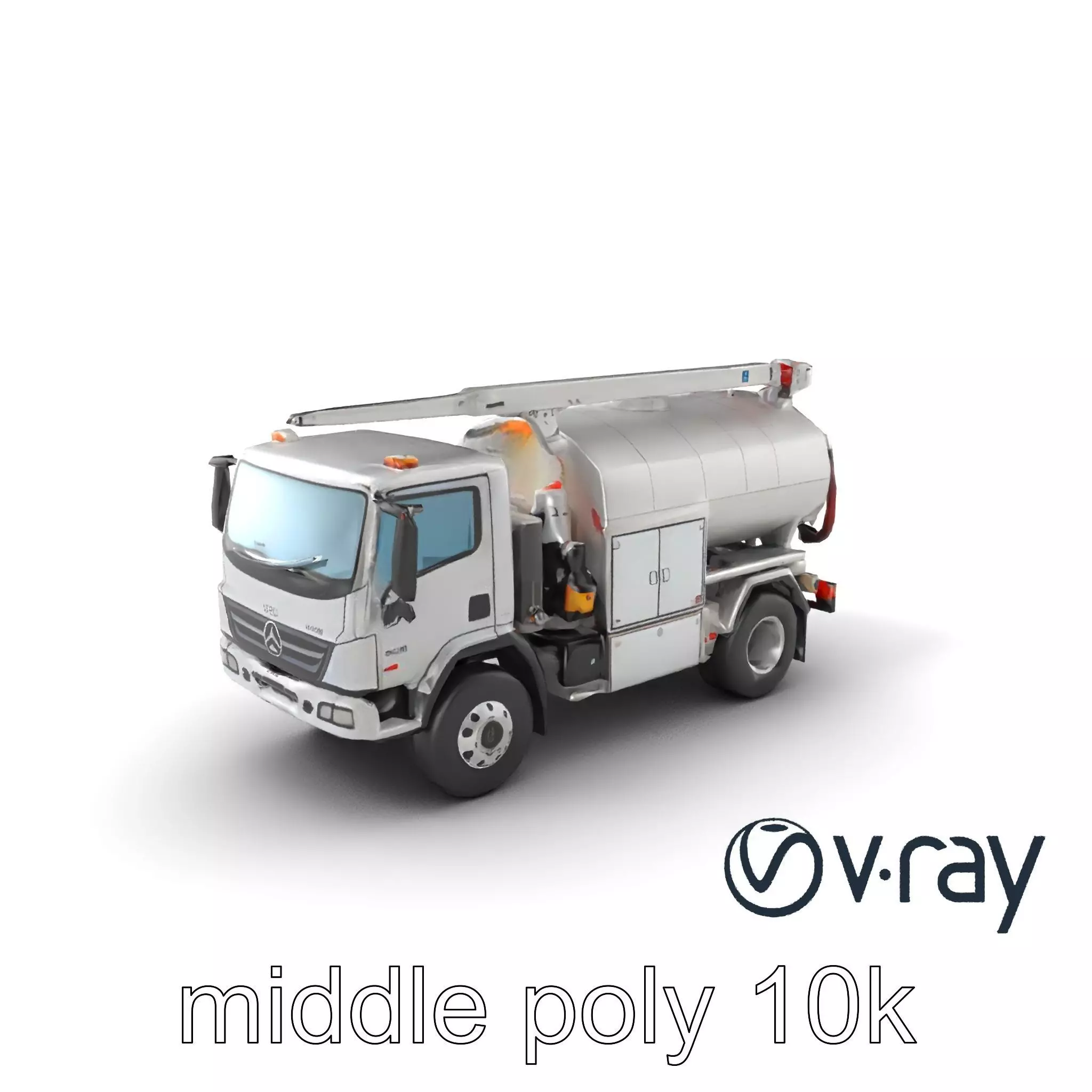 Advanced De-Icing Truck with Elevated Boom model pack Low-poly 3D model_0