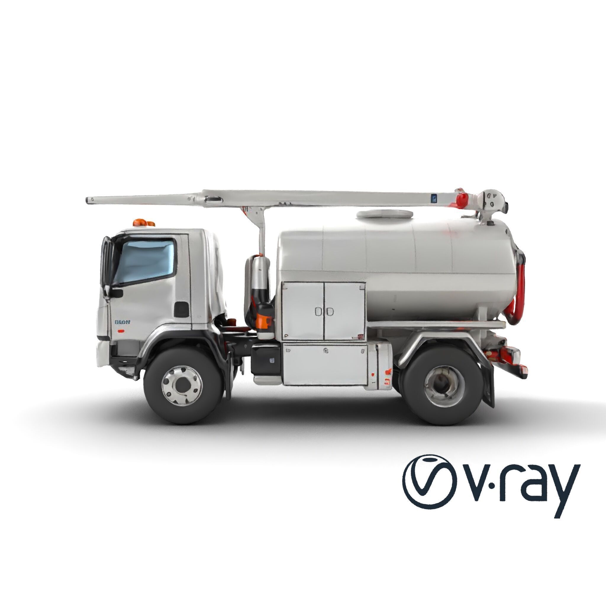 Advanced De-Icing Truck with Elevated Boom model pack Low-poly 3D model_21