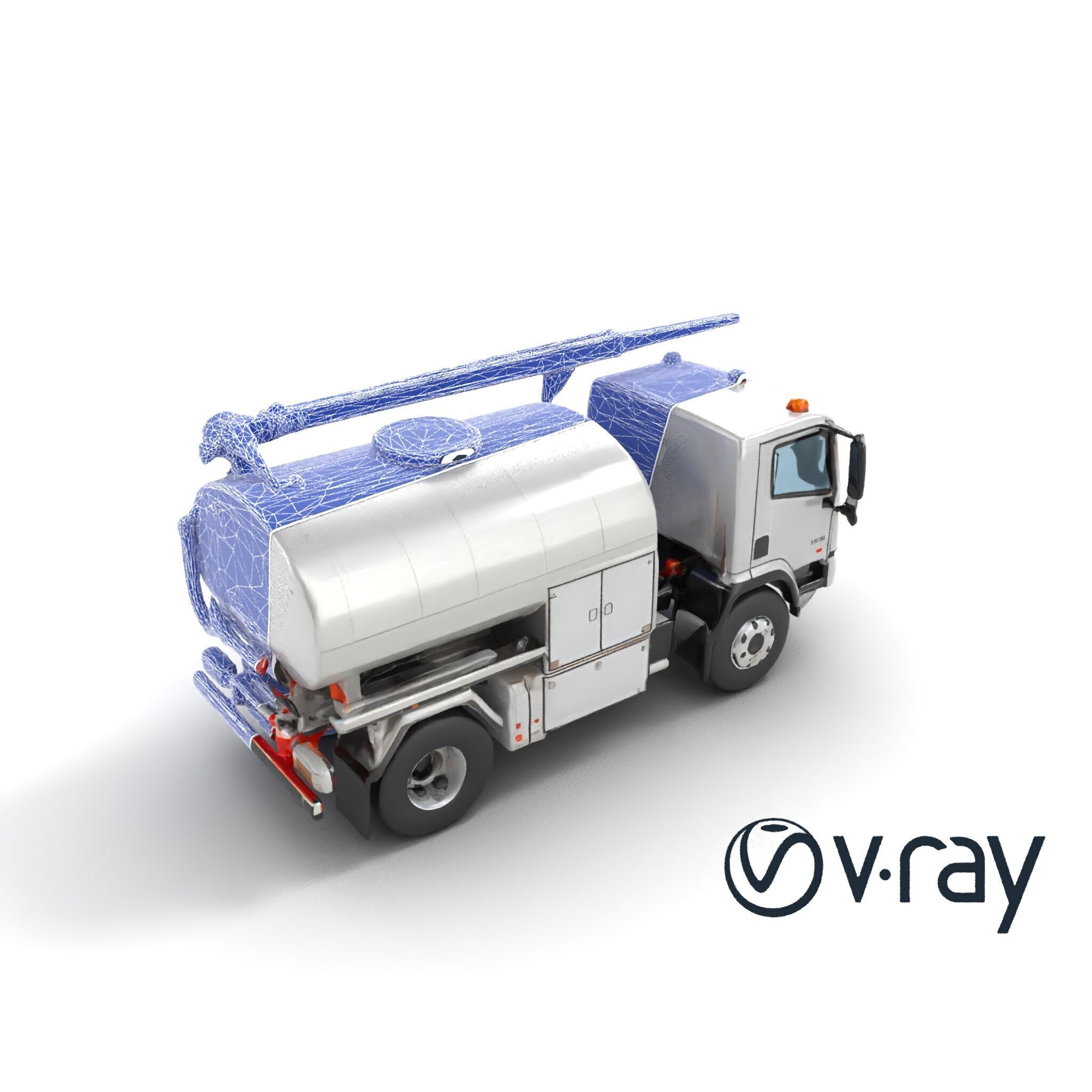 Advanced De-Icing Truck with Elevated Boom model pack Low-poly 3D model_28