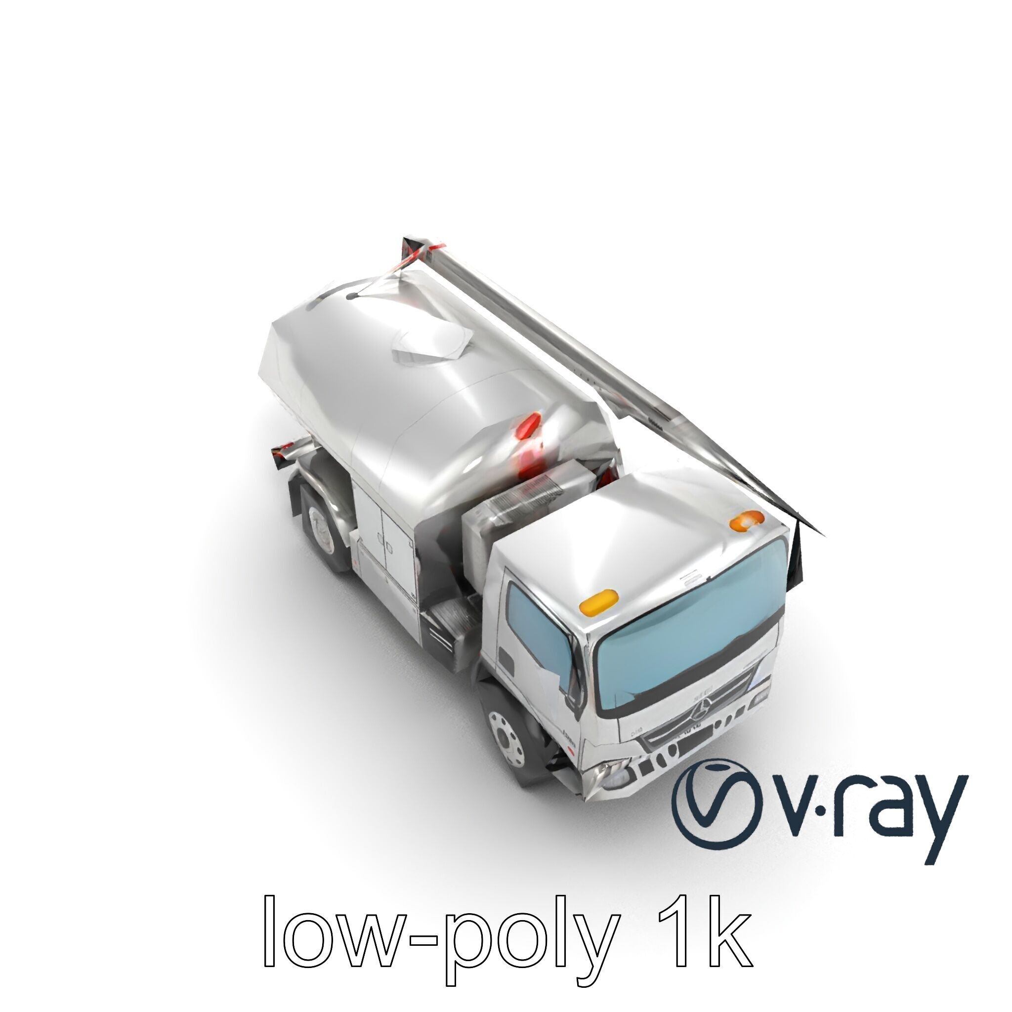 Advanced De-Icing Truck with Elevated Boom model pack Low-poly 3D model_8