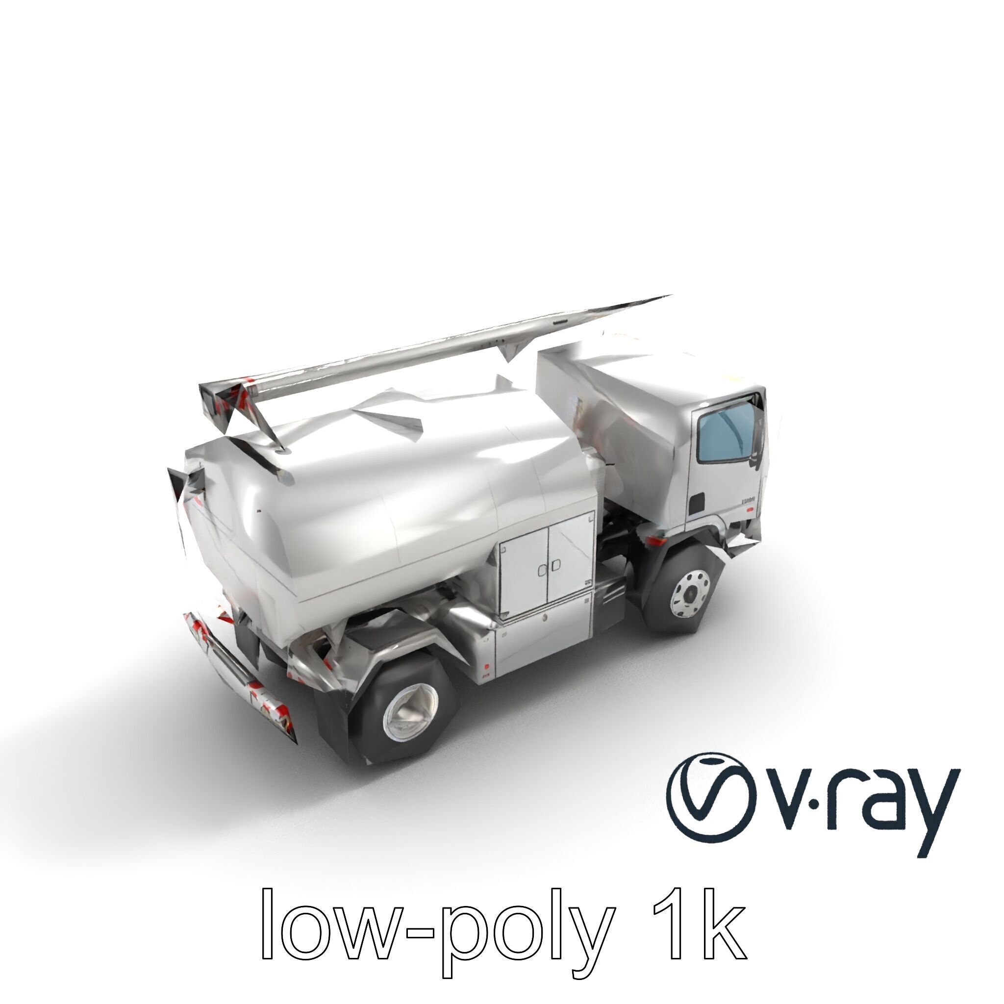 Advanced De-Icing Truck with Elevated Boom model pack Low-poly 3D model_5