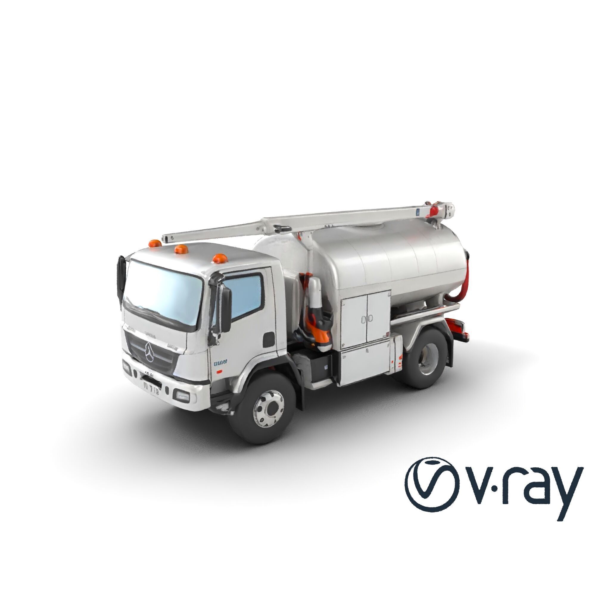Advanced De-Icing Truck with Elevated Boom model pack Low-poly 3D model_6