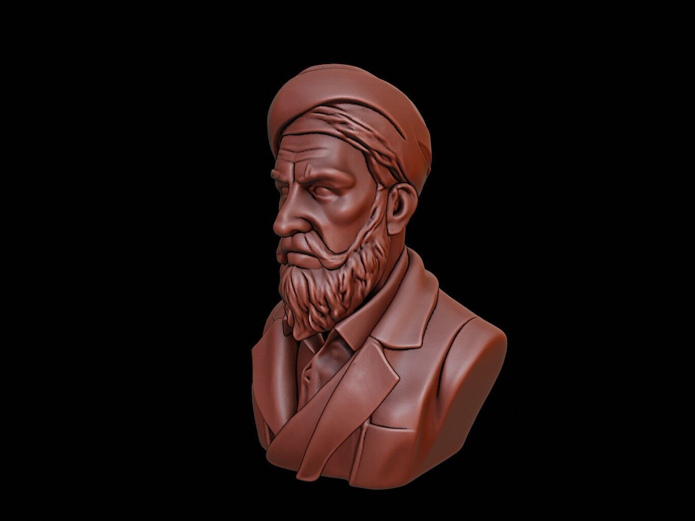 Imam Bust 3D print model_2