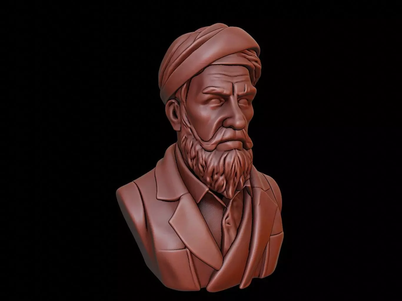 Imam Bust 3D print model_0