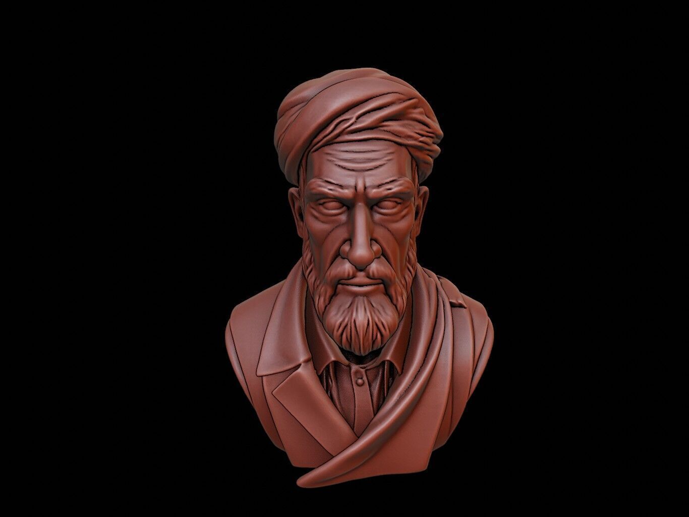 Imam Bust 3D print model_1