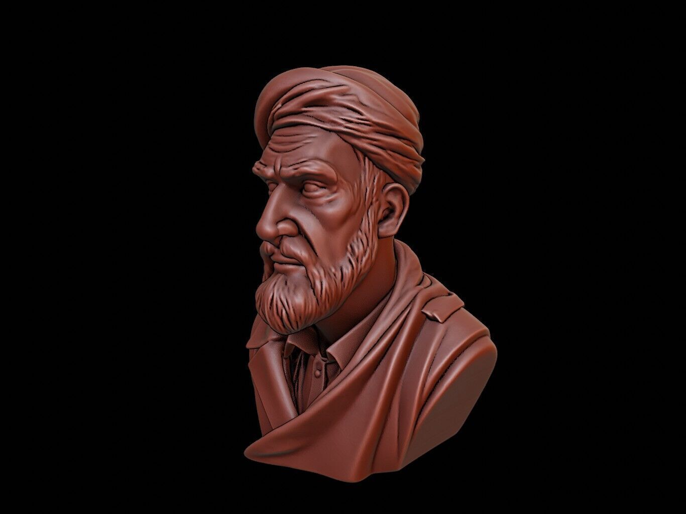 Imam Bust 3D print model_2