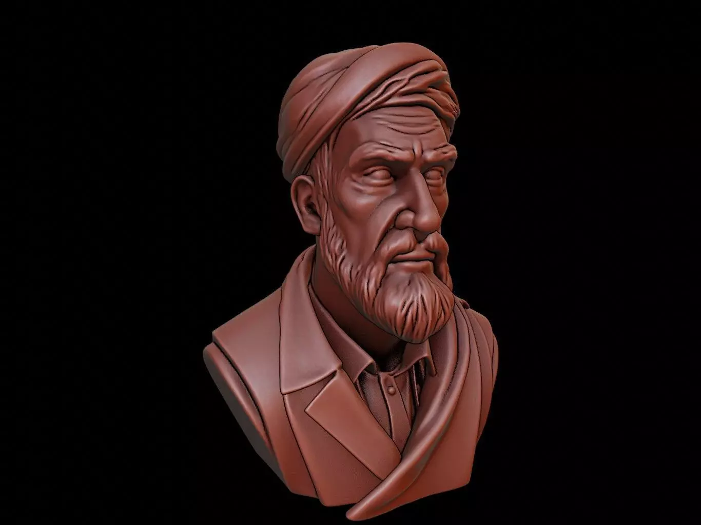 Imam Bust 3D print model_0