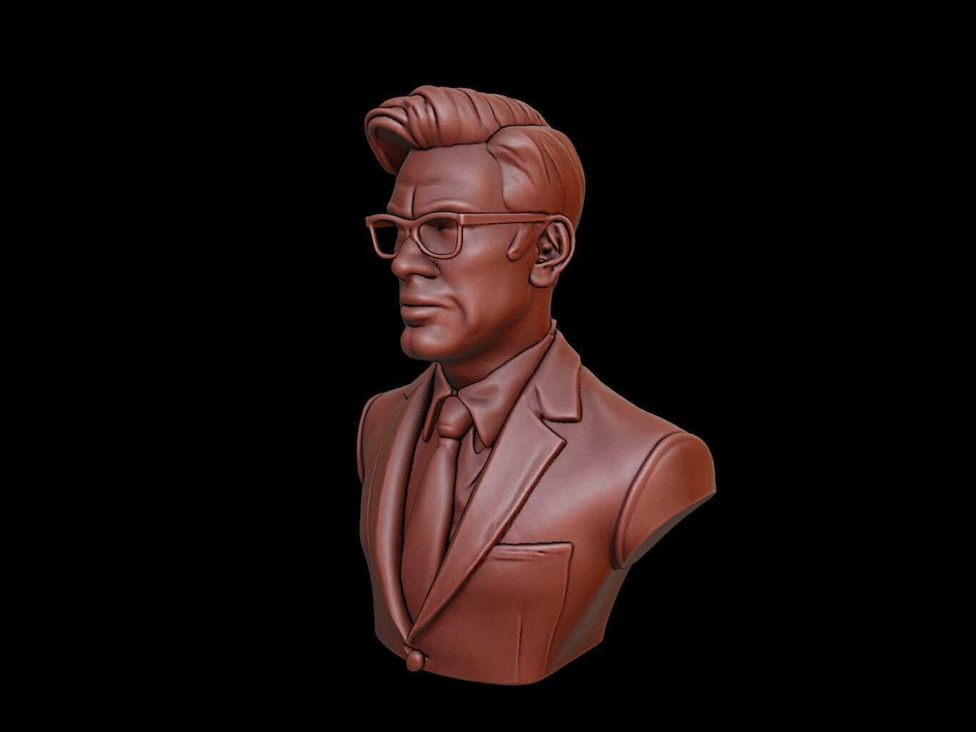 Journalist Bust 3D print model_2