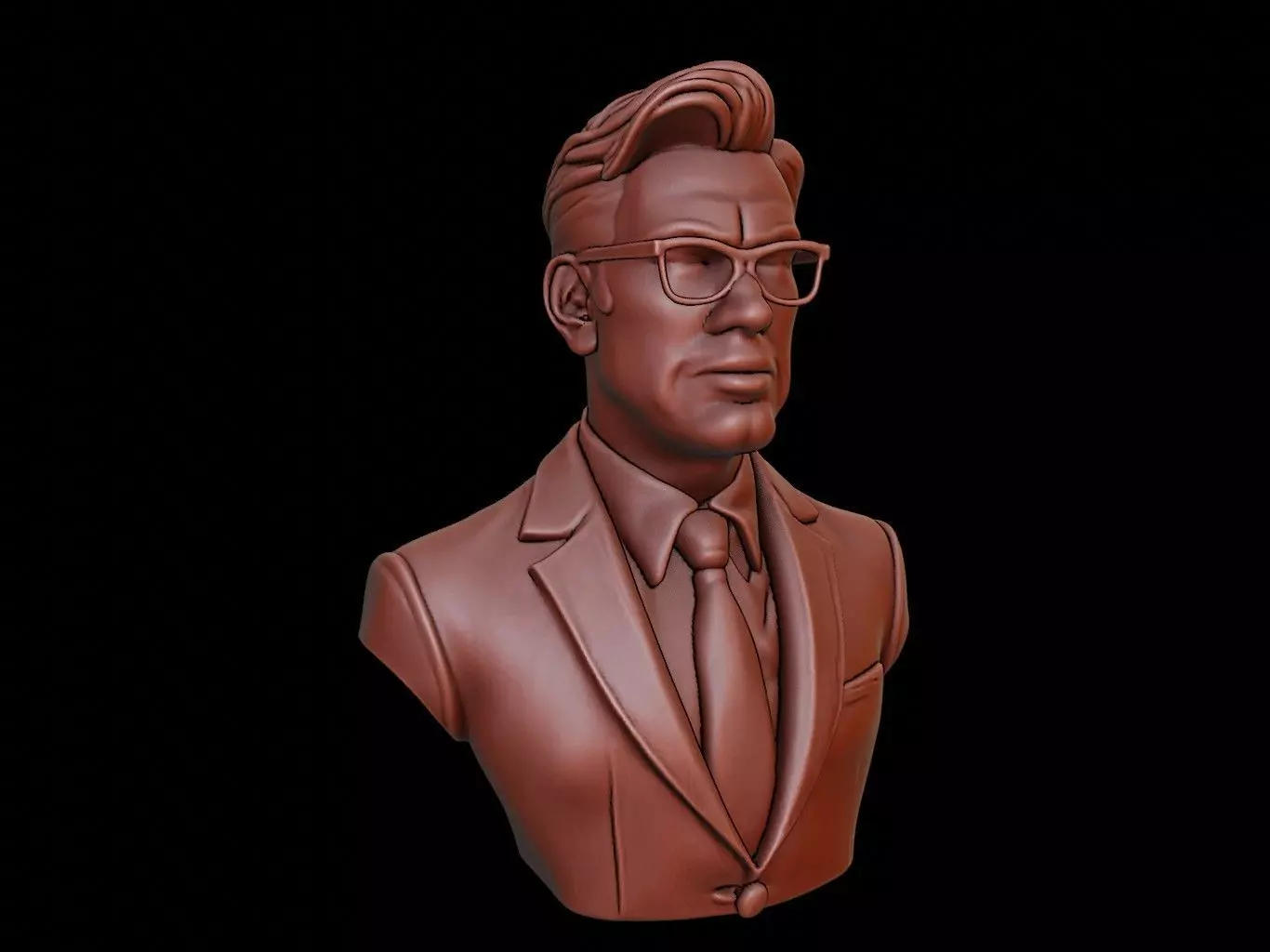 Journalist Bust 3D print model_0