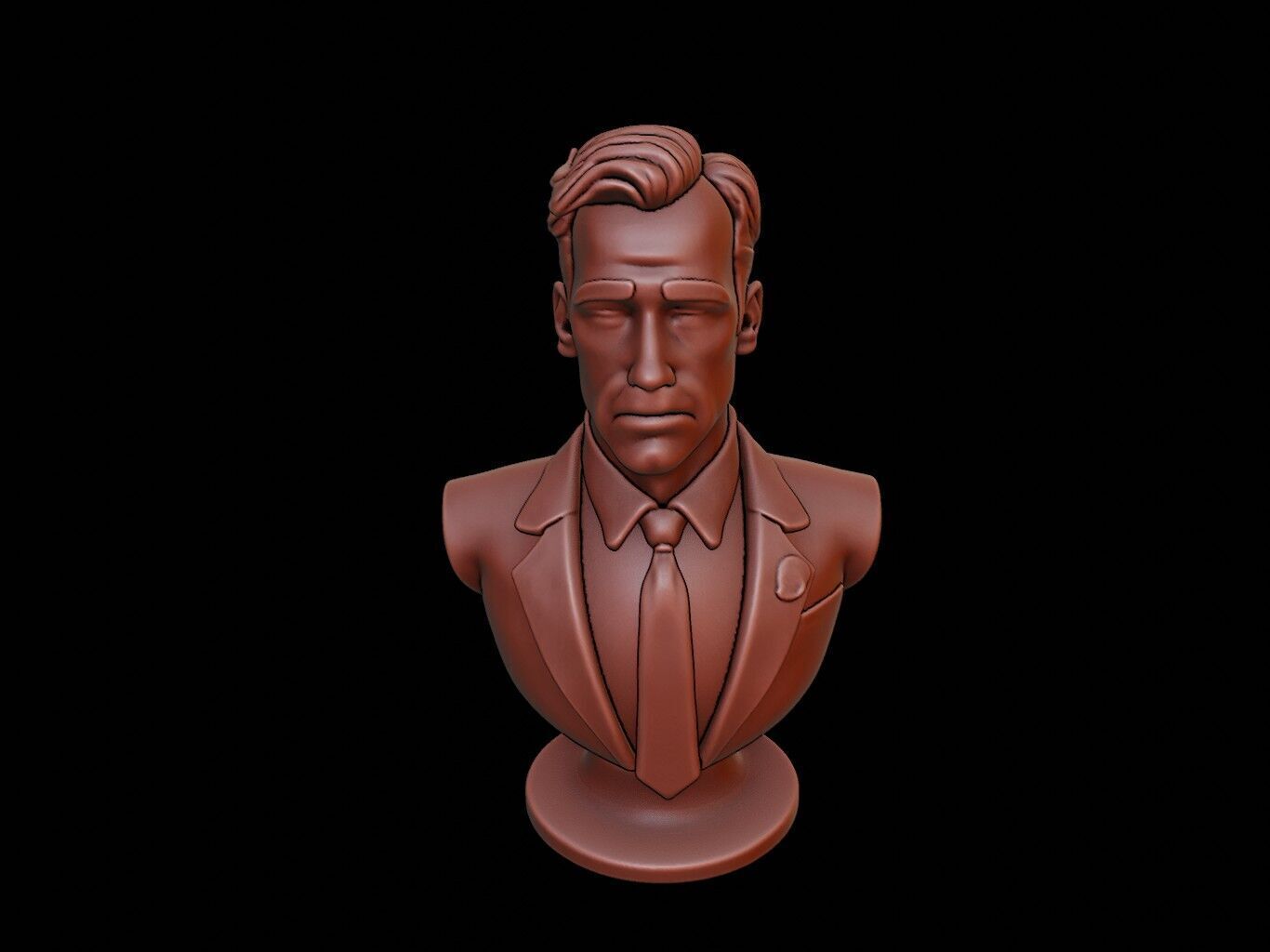 Journalist Bust 3D print model_1