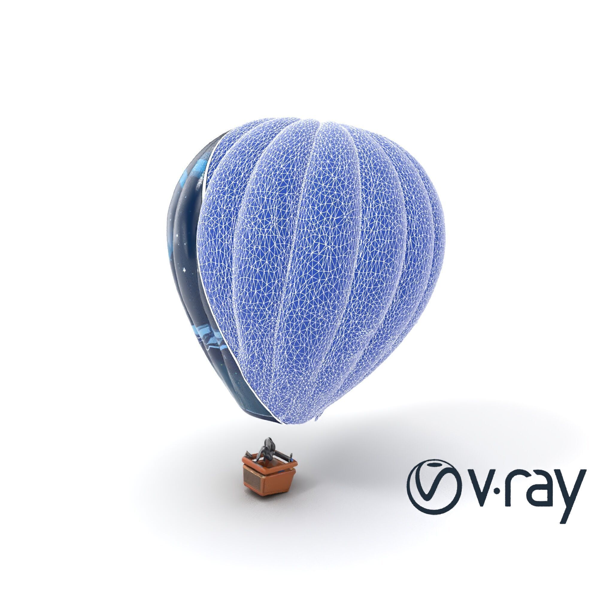 Celestial-Themed Hot Air Balloon Model Pack Low-poly 3D model_18