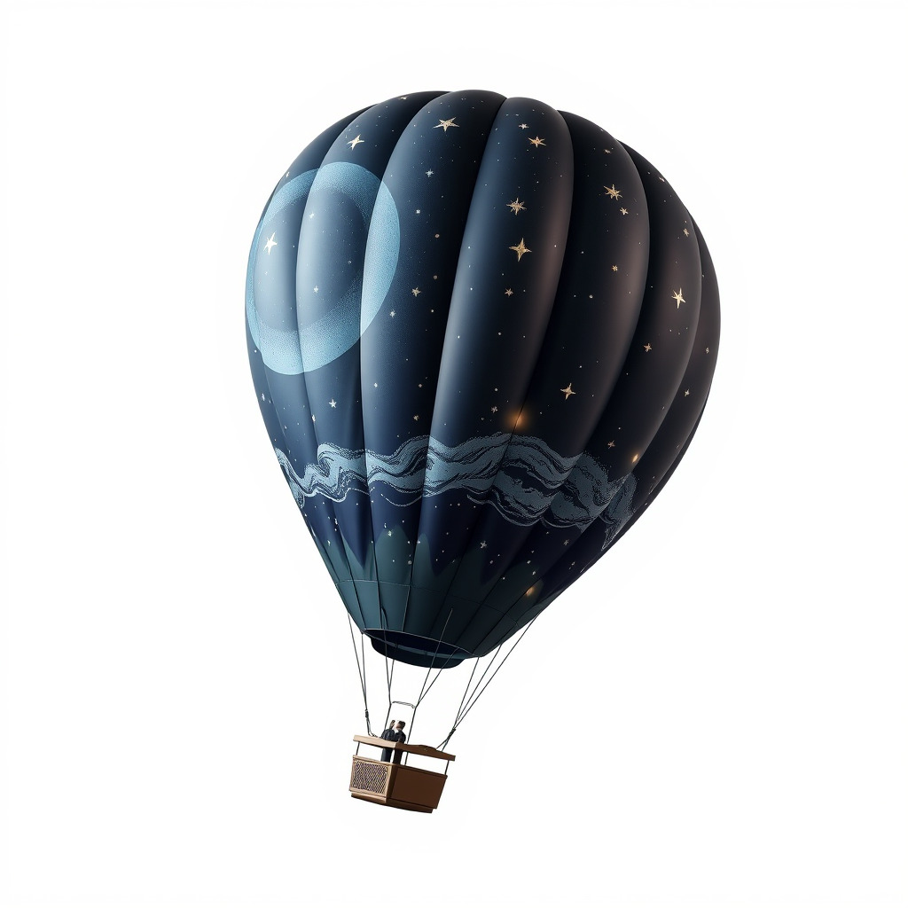 Celestial-Themed Hot Air Balloon Model Pack Low-poly 3D model_3