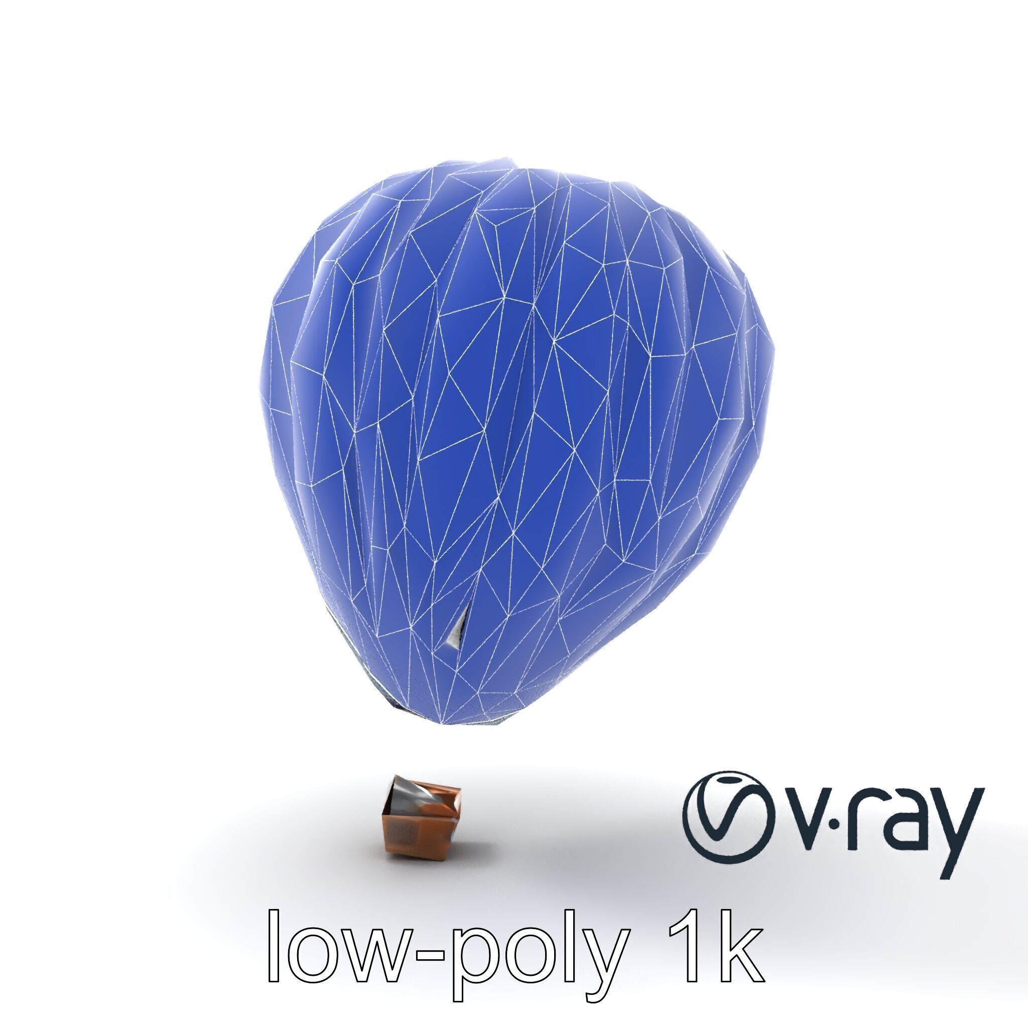 Celestial-Themed Hot Air Balloon Model Pack Low-poly 3D model_12