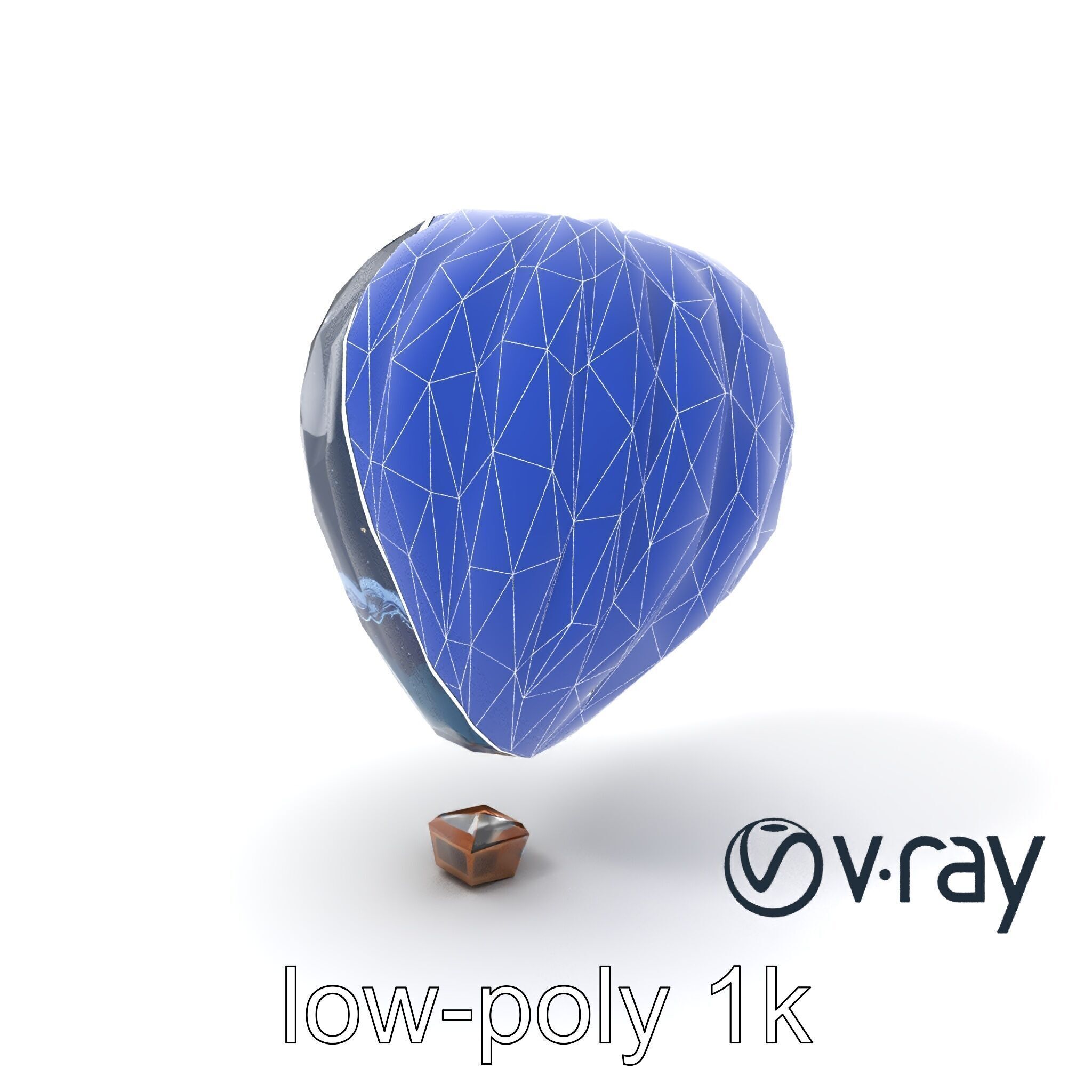 Celestial-Themed Hot Air Balloon Model Pack Low-poly 3D model_28