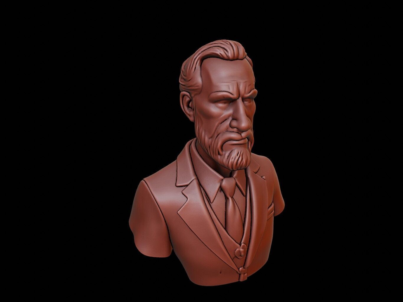 Judge Bust 3D print model_1