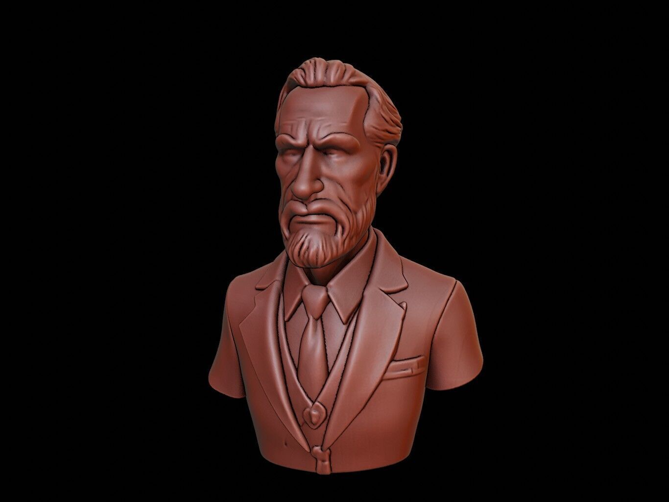 Judge Bust 3D print model_2