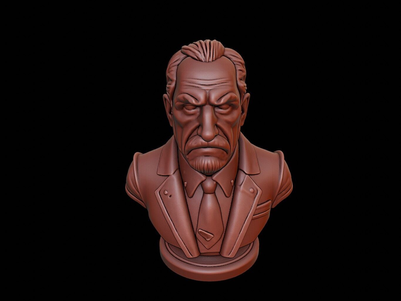 Judge Bust 3D print model_1