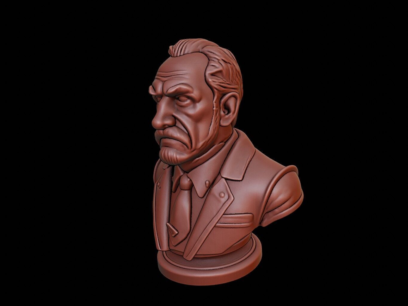 Judge Bust 3D print model_2