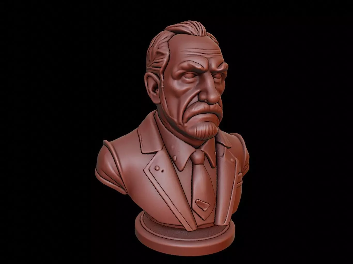 Judge Bust 3D print model_0