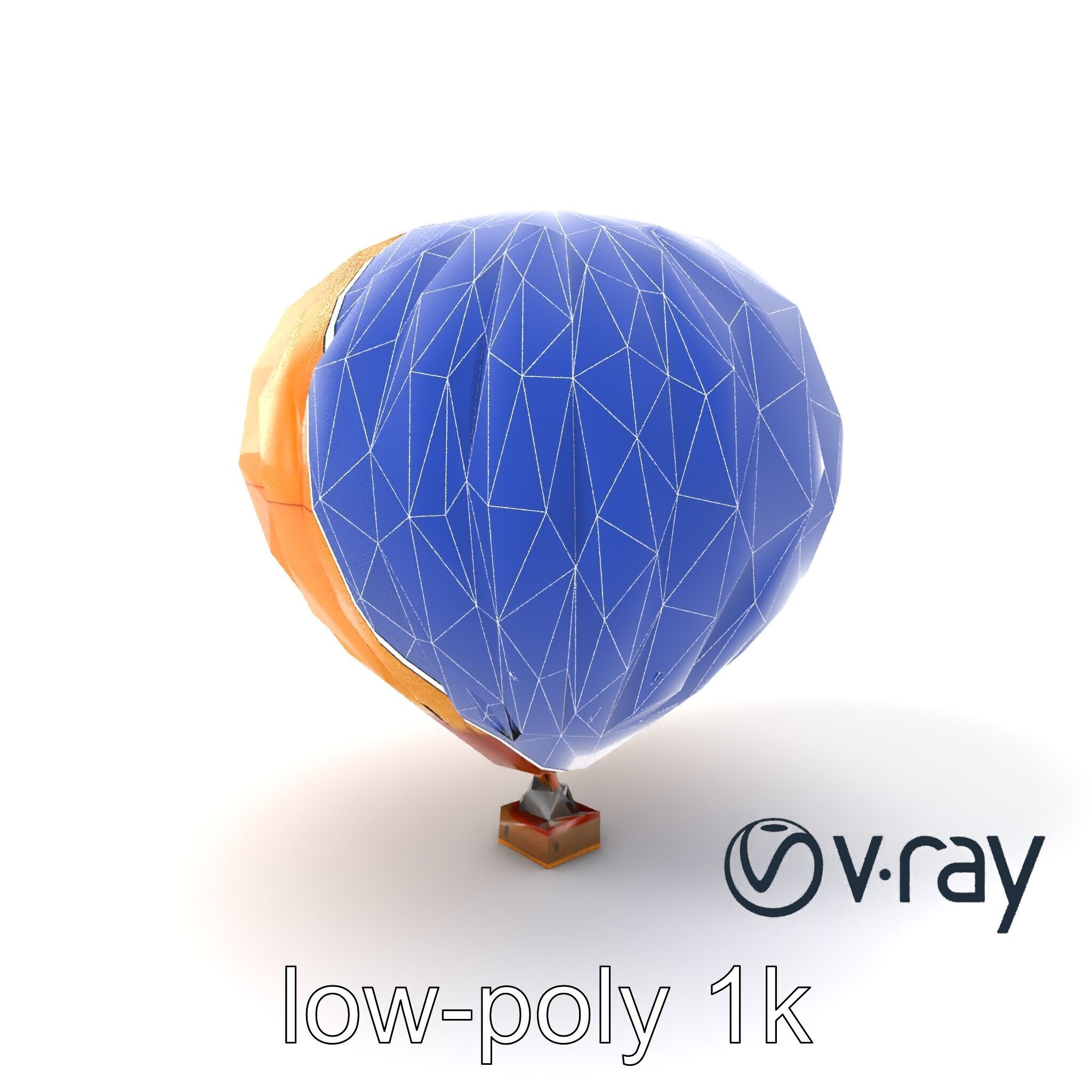 Double-Chambered Hot Air Balloon model pack Low-poly 3D model_8