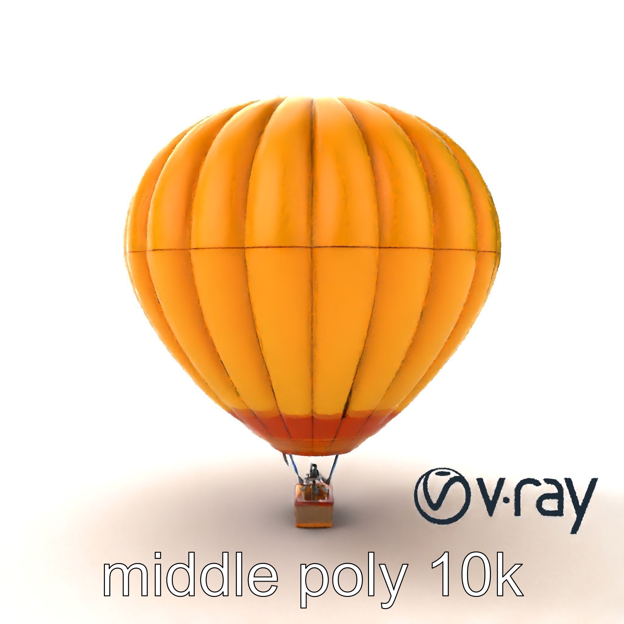 Double-Chambered Hot Air Balloon model pack Low-poly 3D model_25