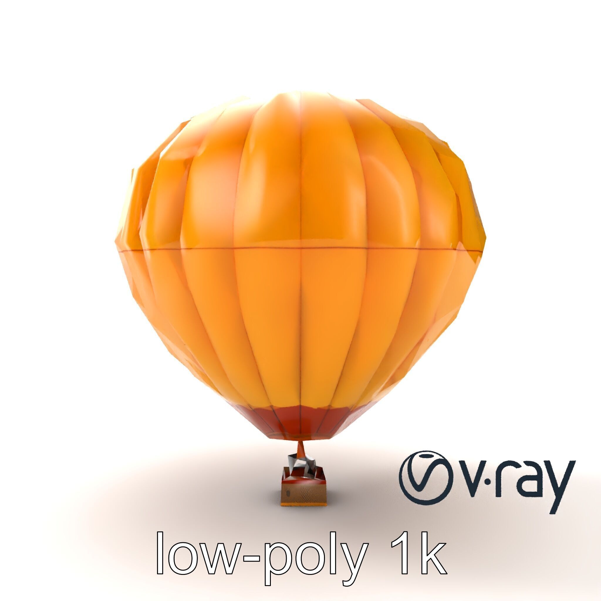 Double-Chambered Hot Air Balloon model pack Low-poly 3D model_27