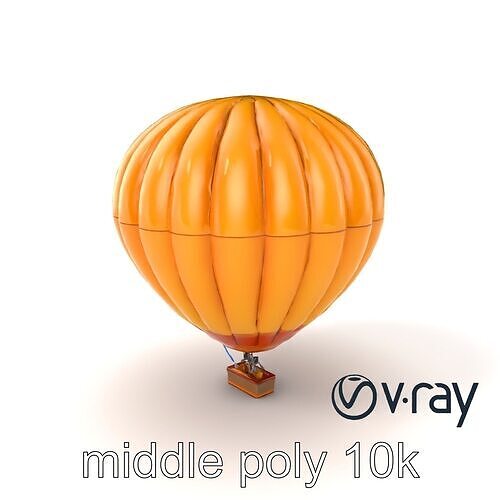 Double-Chambered Hot Air Balloon model pack Low-poly 3D model