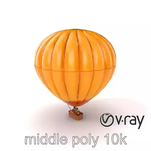 Double-Chambered Hot Air Balloon model pack Low-poly 3D model
